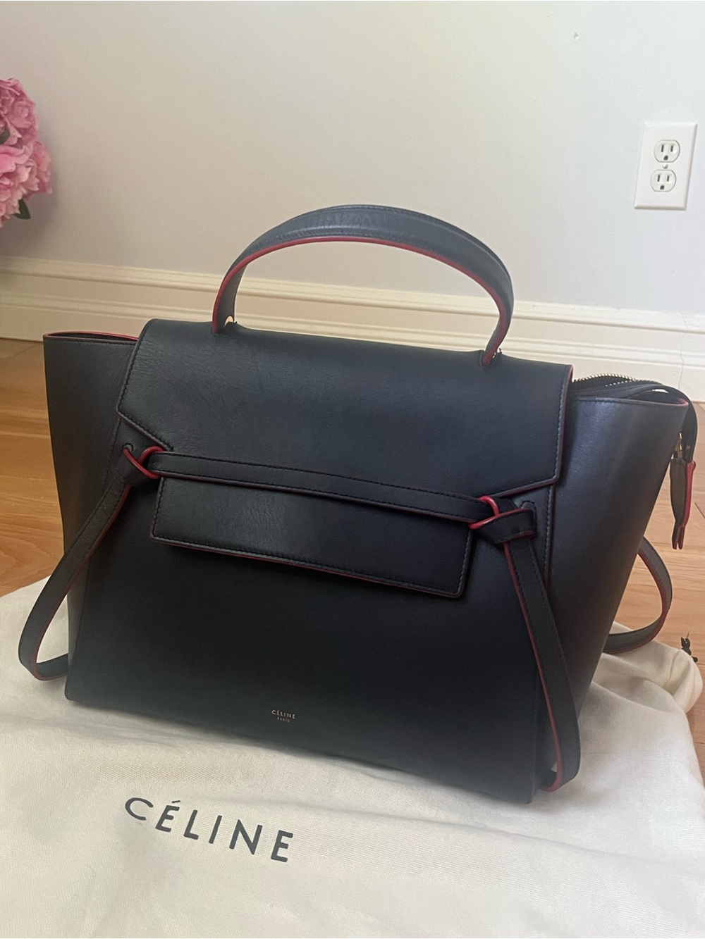 CÉLINE NAVY MICRO BELT BAG BY PHOEBE PHILO